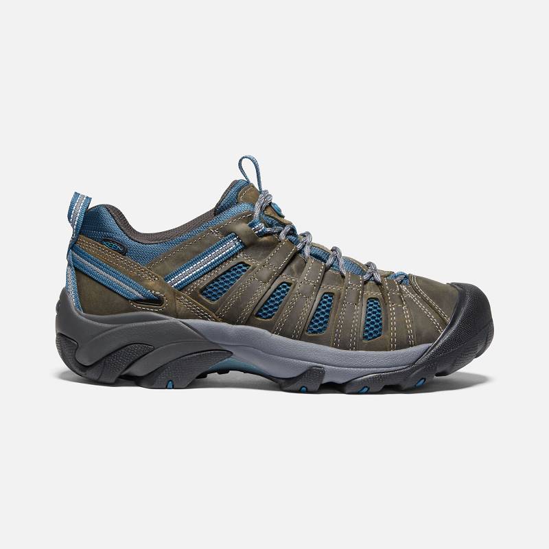 Keen Voyageur Wanderschuhe Herren DE-09864 Alcatraz/Legion Blue - Keen Herrenschuhe Olivgrün / Blau